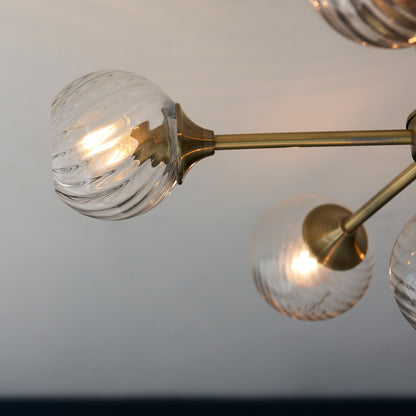 Allegra 6 Ceiling Light Antique Brass – Brass