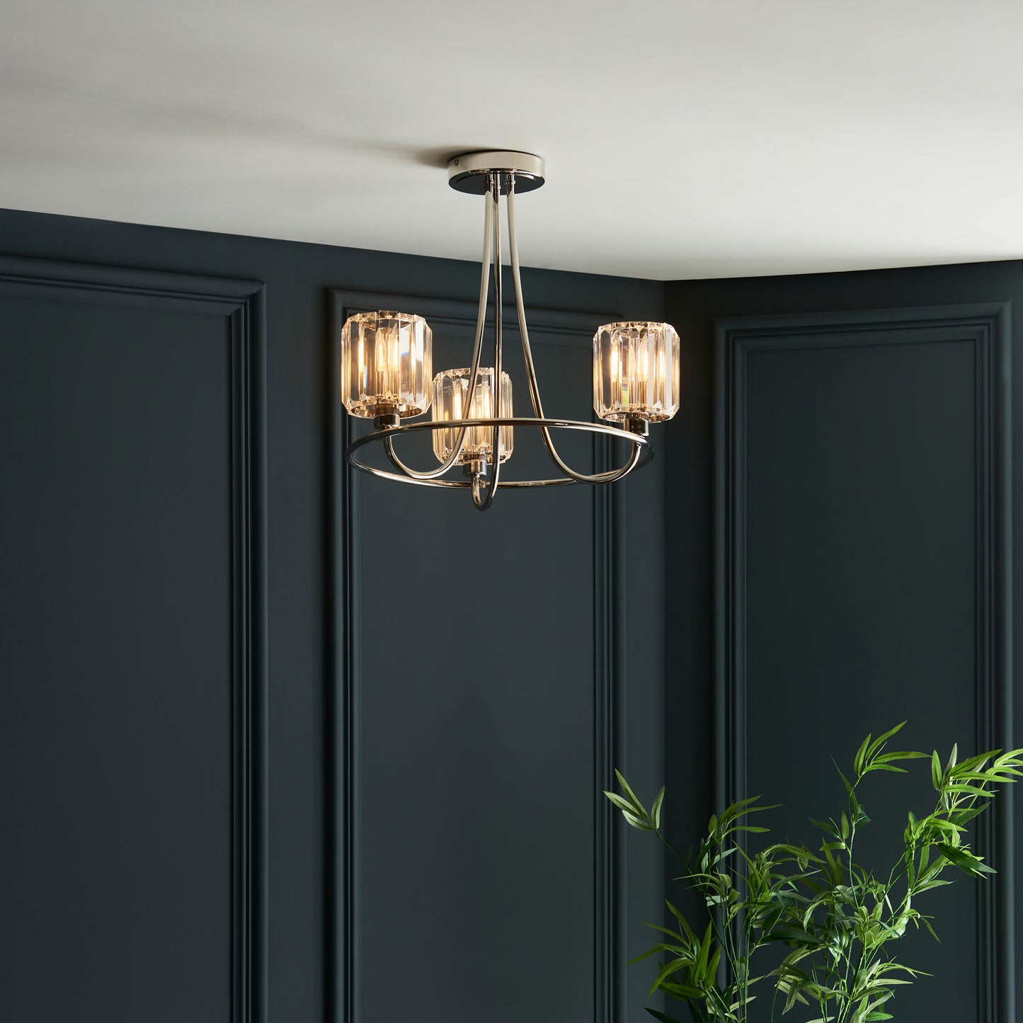 Berenice 3 Ceiling Light – Nickel