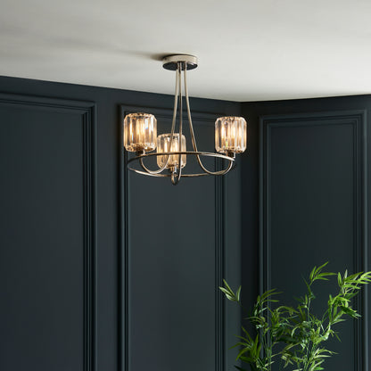 Berenice 3 Ceiling Light – Nickel