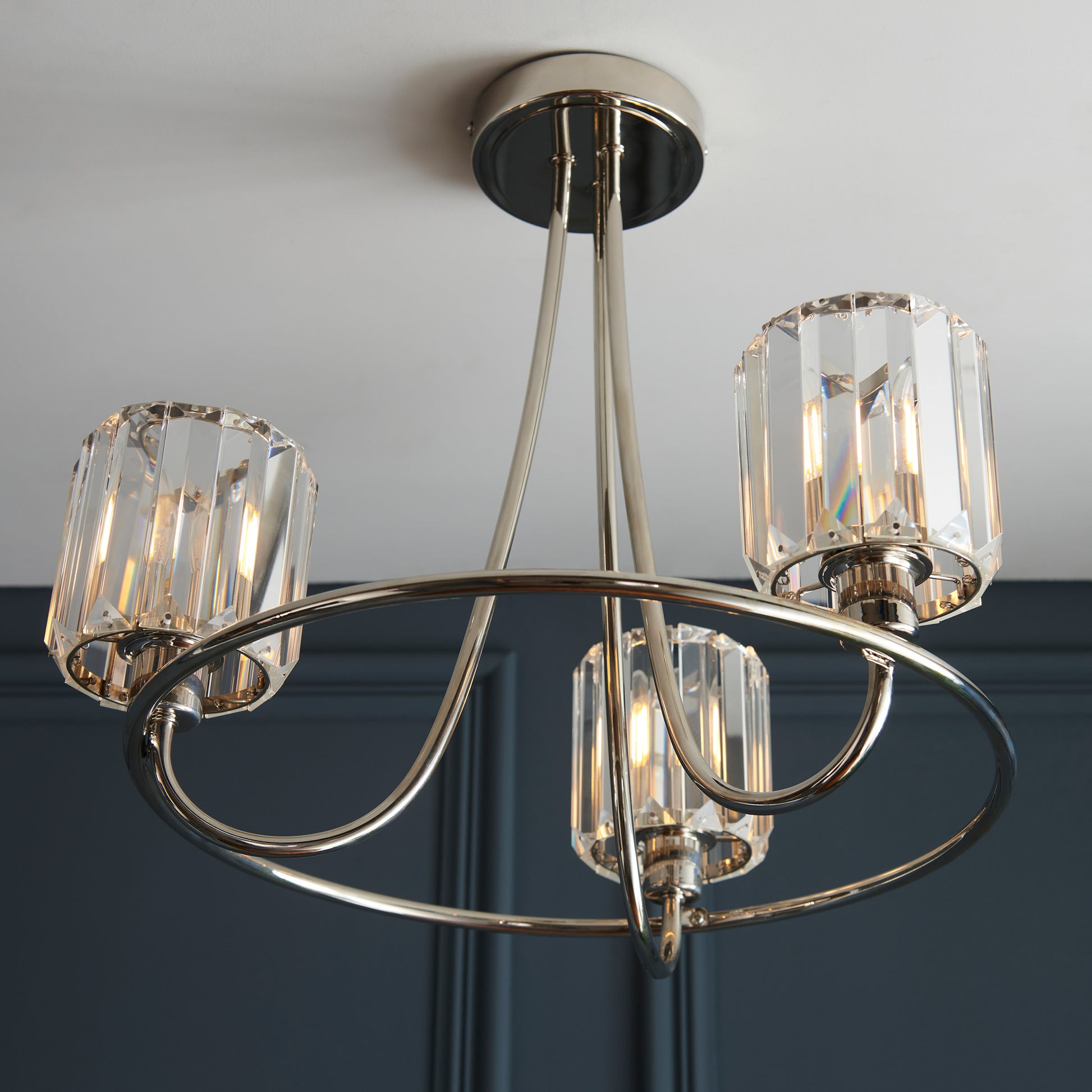 Berenice 3 Ceiling Light – Nickel