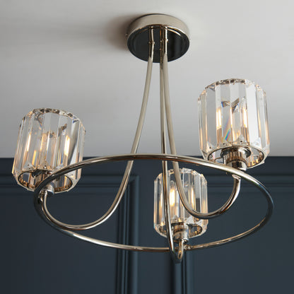 Berenice 3 Ceiling Light – Nickel