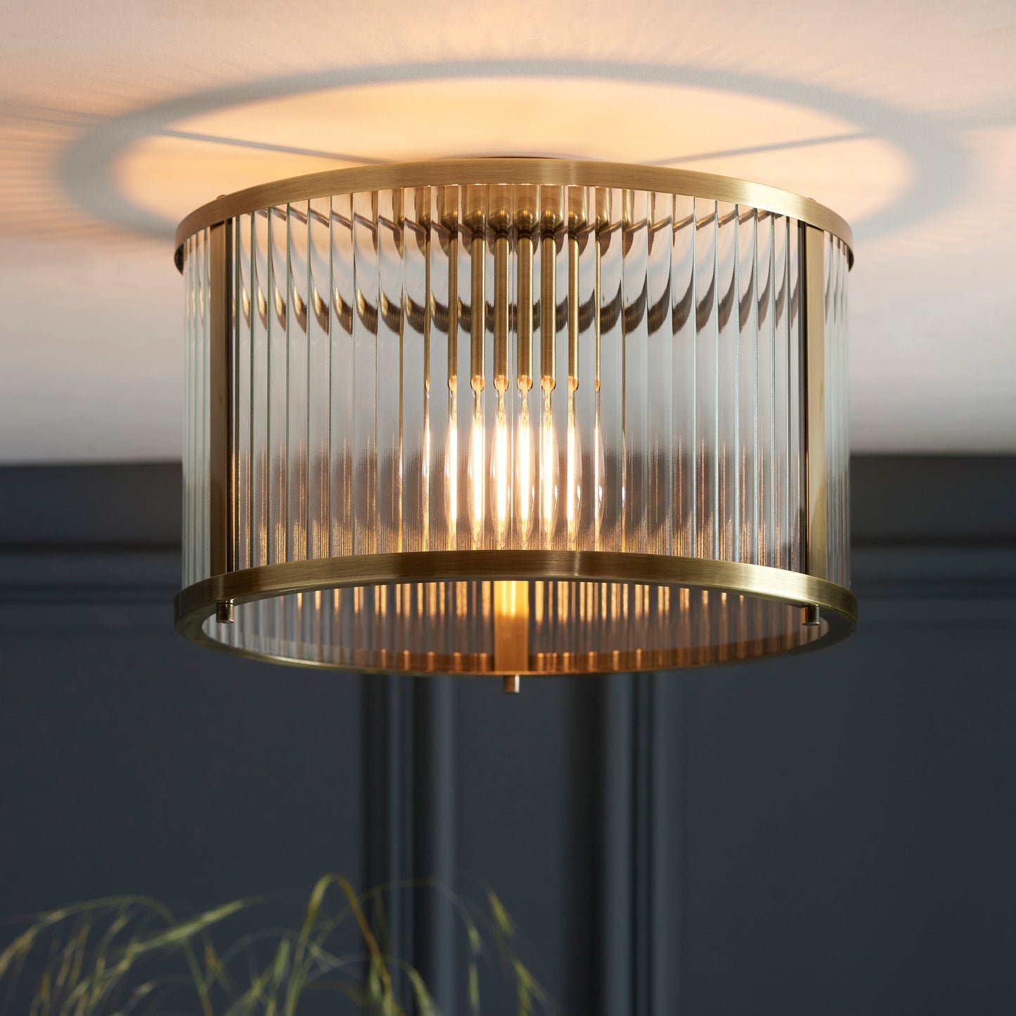Ridgeton 1 Ceiling Light – Brass