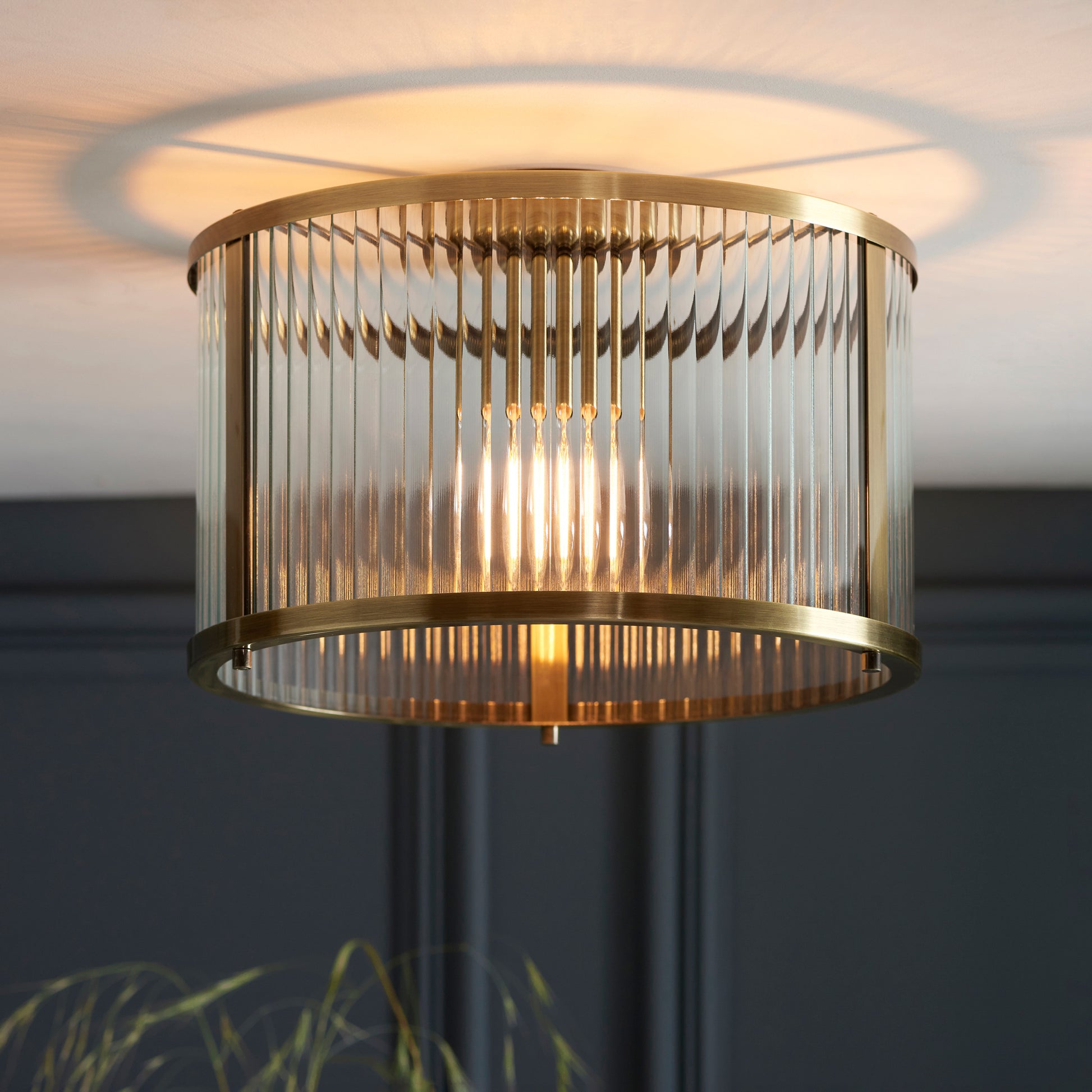 Ridgeton 1 Ceiling Light – Brass