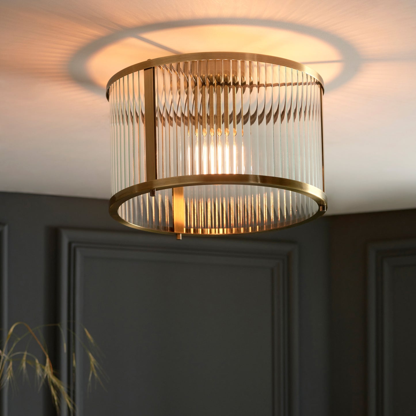 Ridgeton 1 Ceiling Light – Brass