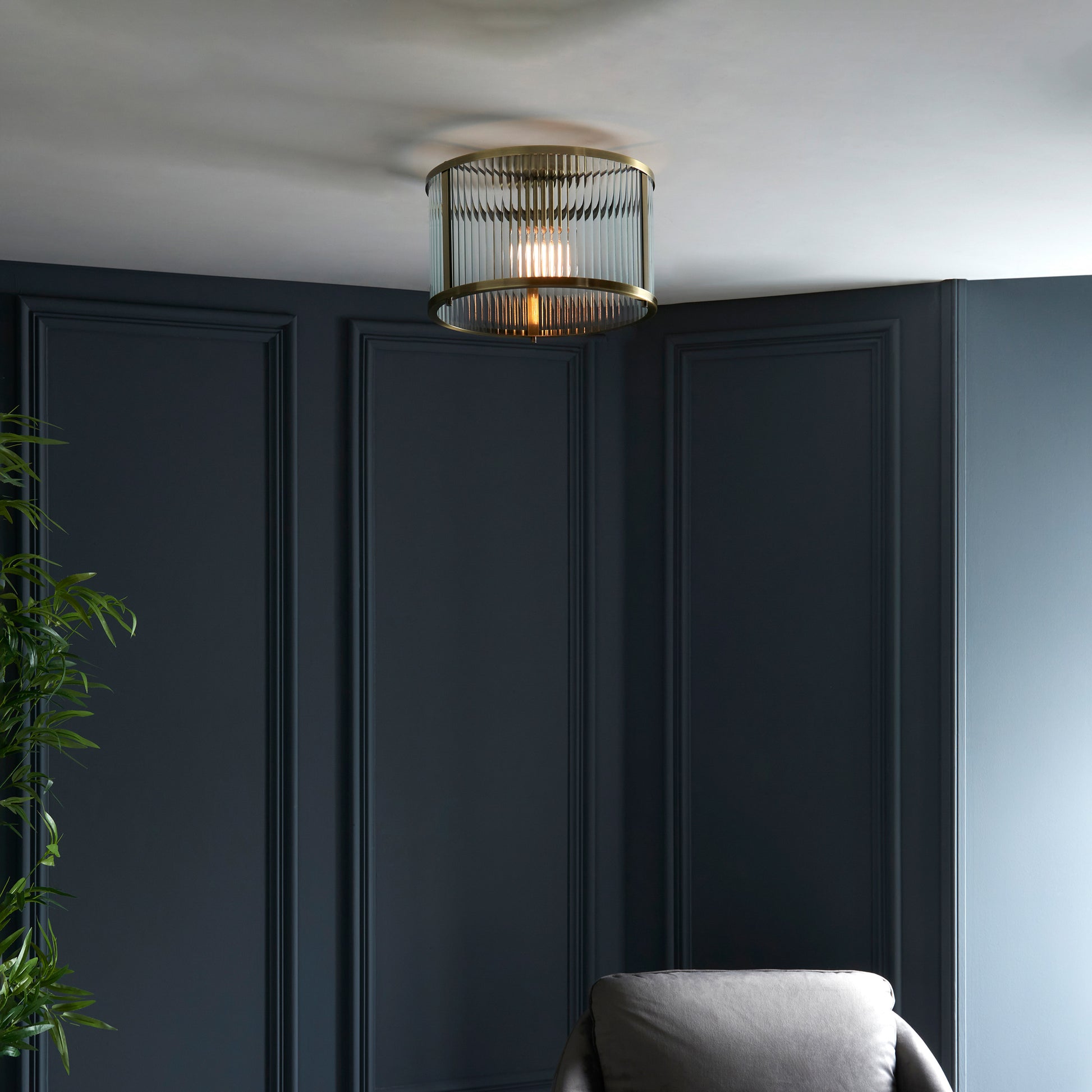Ridgeton 1 Ceiling Light – Brass