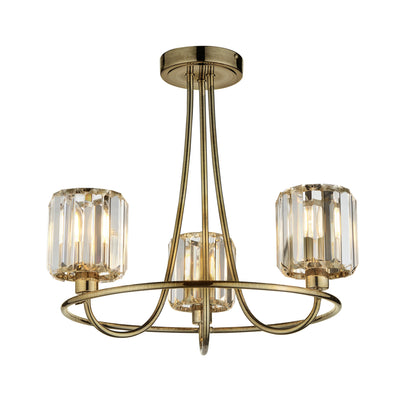 Berenice 3 Ceiling Light Antique Brass – Brass