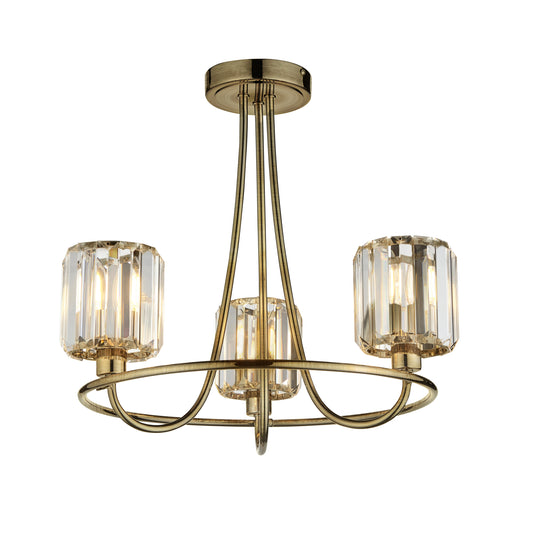 Berenice 3 Ceiling Light Antique Brass – Brass