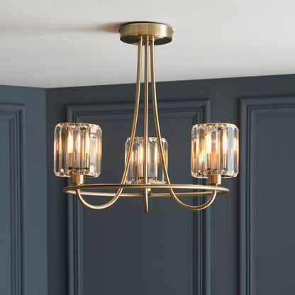 Berenice 3 Ceiling Light Antique Brass – Brass