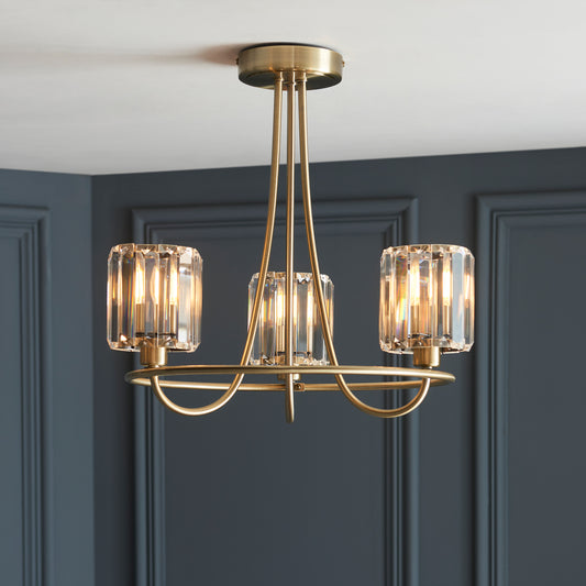 Berenice 3 Ceiling Light Antique Brass – Brass