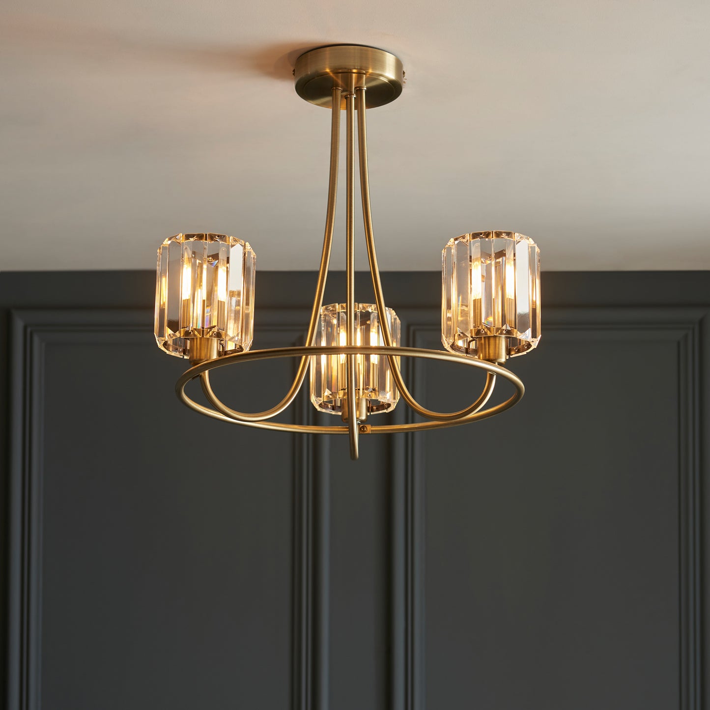 Berenice 3 Ceiling Light Antique Brass – Brass