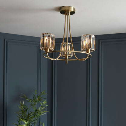 Berenice 3 Ceiling Light Antique Brass – Brass