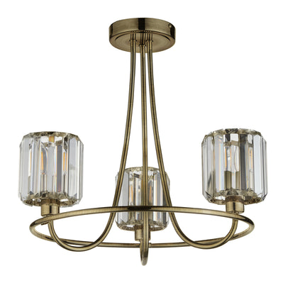 Berenice 3 Ceiling Light Antique Brass – Brass