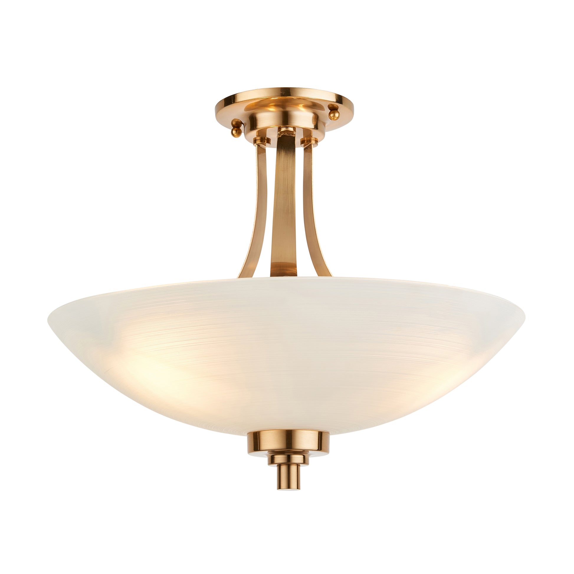 Welles 3 Ceiling Light Brushed Aged Brass – Brass