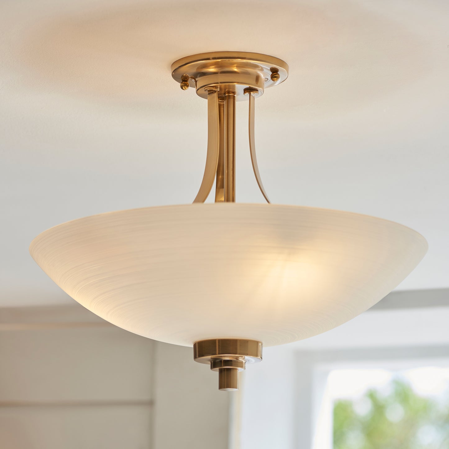 Welles 3 Ceiling Light Brushed Aged Brass – Brass