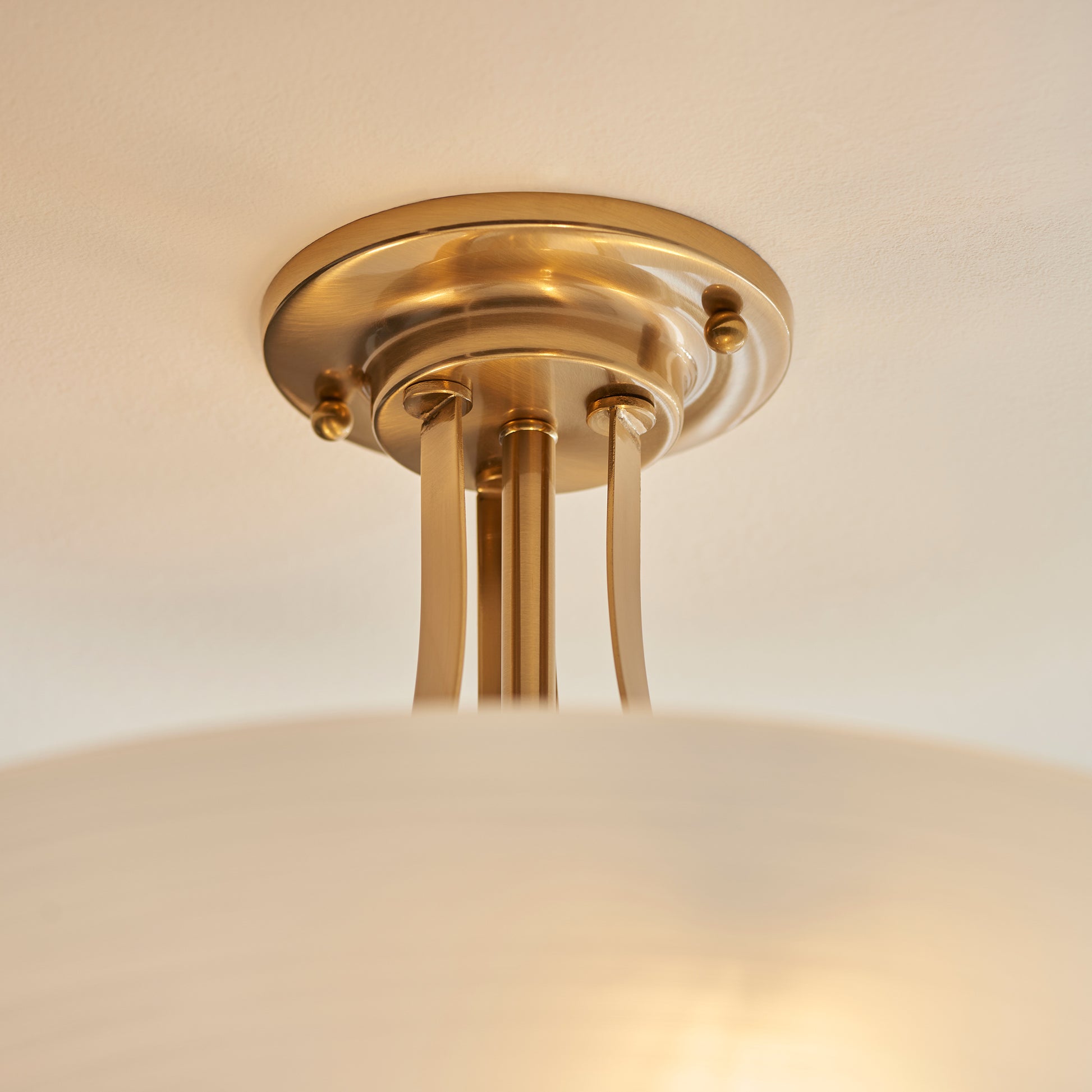 Welles 3 Ceiling Light Brushed Aged Brass – Brass