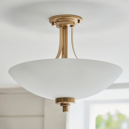 Welles 3 Ceiling Light Brushed Aged Brass – Brass