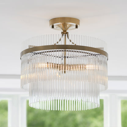 Marietta 3 Ceiling Light Antique Brass – Brass