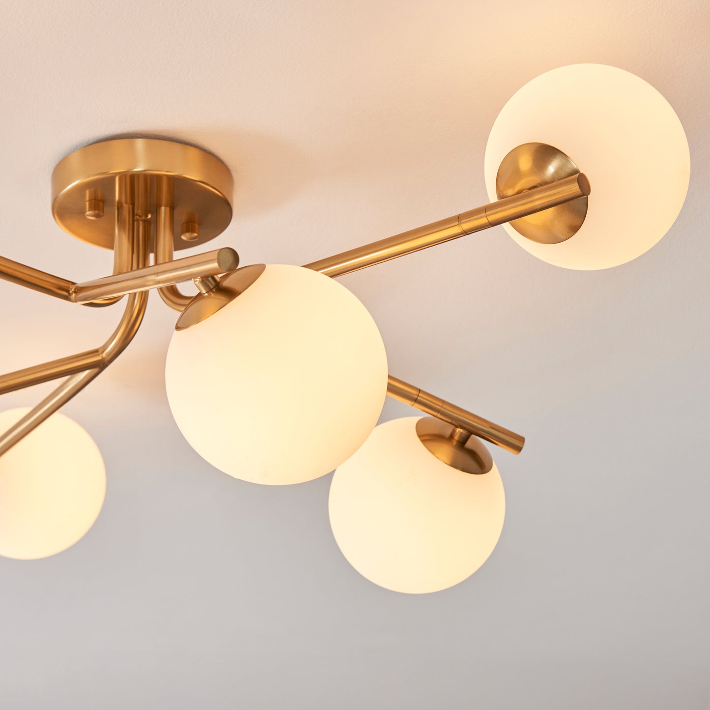 Aaron Ceiling Light Brushed Aged Brass – Brass