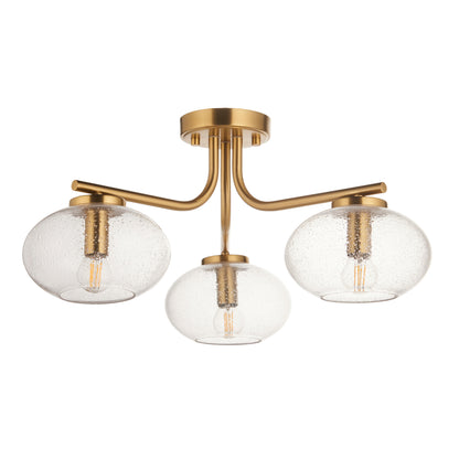 Jacob 3 Ceiling Light Warm Brass – Brass