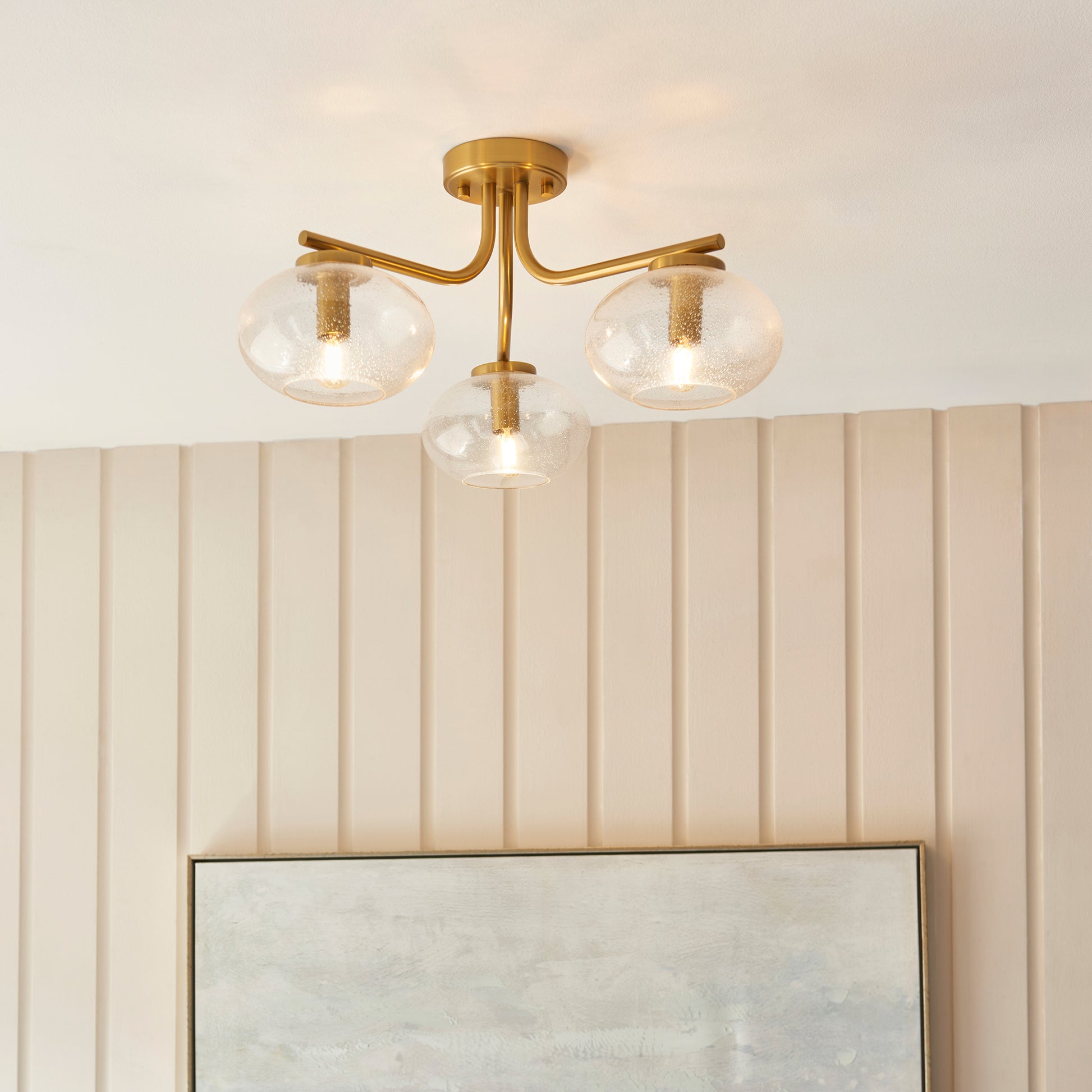 Jacob 3 Ceiling Light Warm Brass – Brass