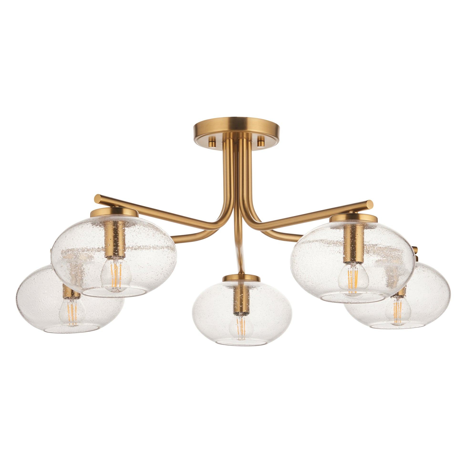 Jacob 5 Ceiling Light Warm Brass – Brass