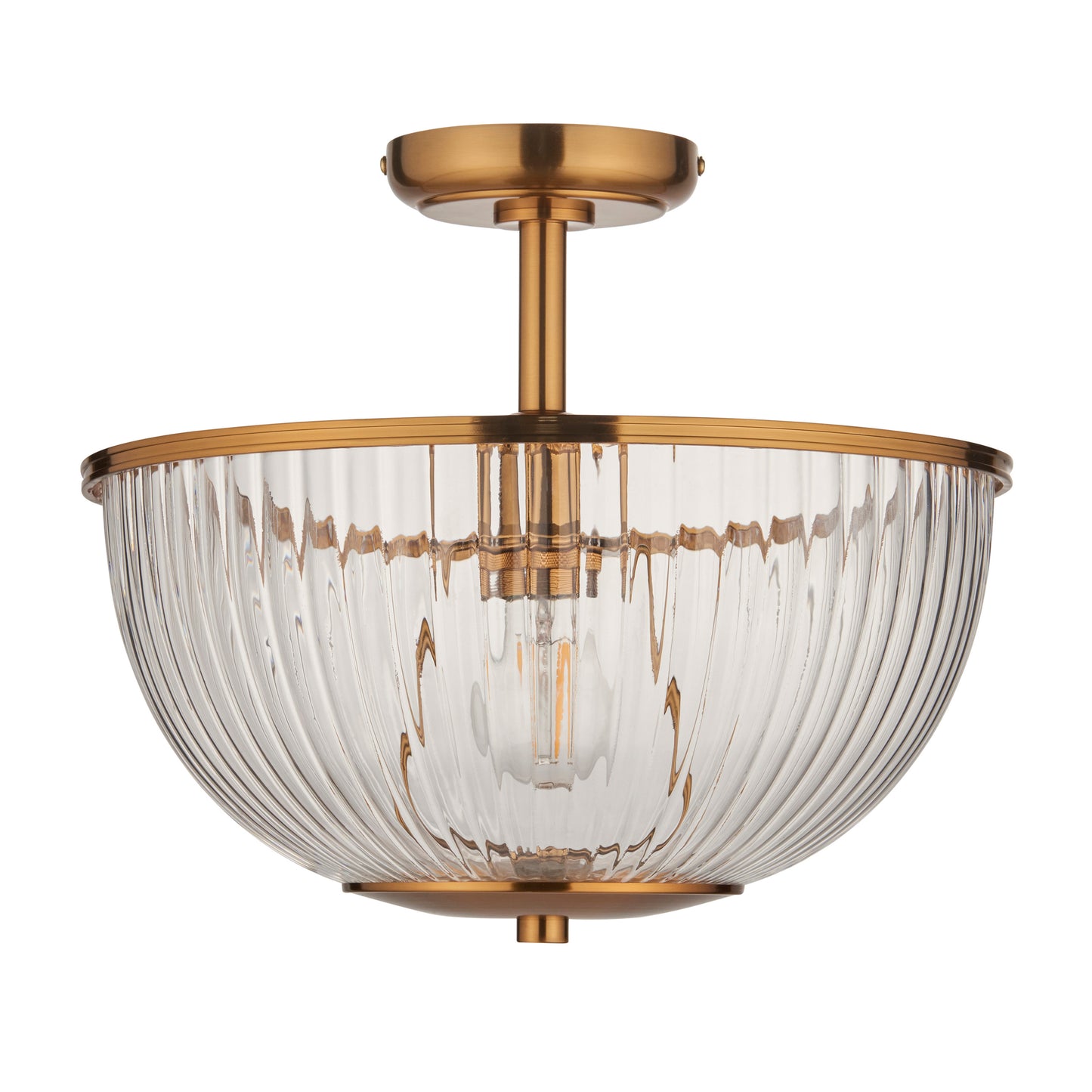 Somerset Bowl Ceiling Light Vintage Brass – Brass