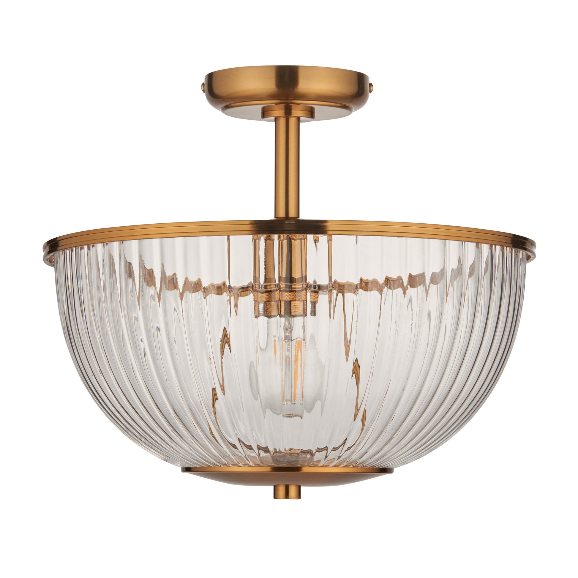 Somerset Bowl Ceiling Light Vintage Brass – Brass