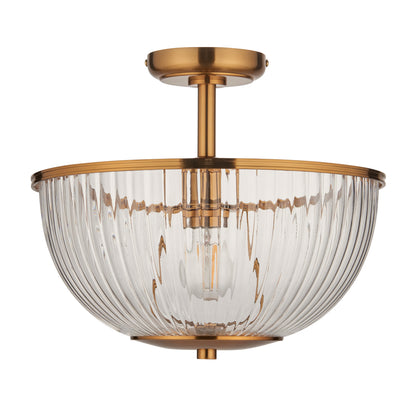 Somerset Bowl Ceiling Light Vintage Brass – Brass
