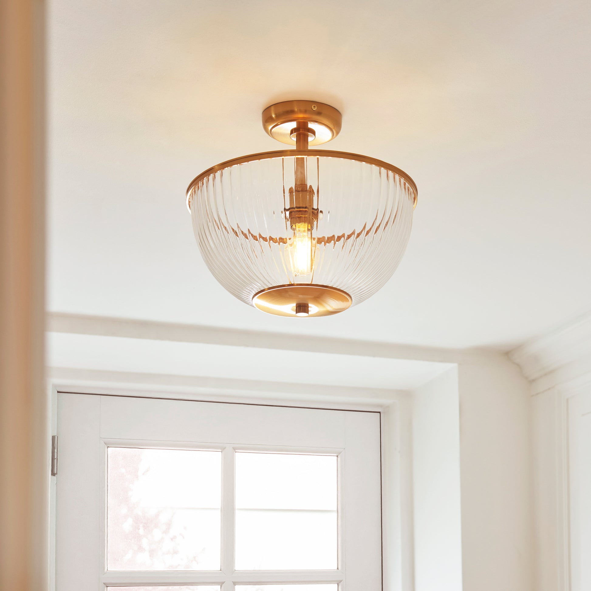 Somerset Bowl Ceiling Light Vintage Brass – Brass