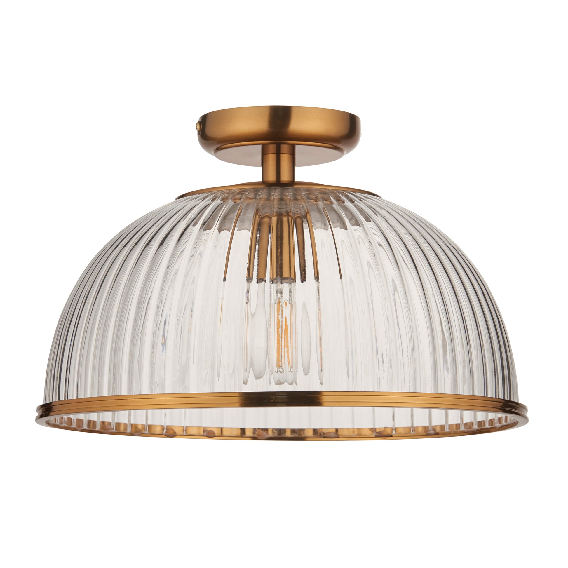 Somerset Domed Ceiling Light Vintage Brass – Brass