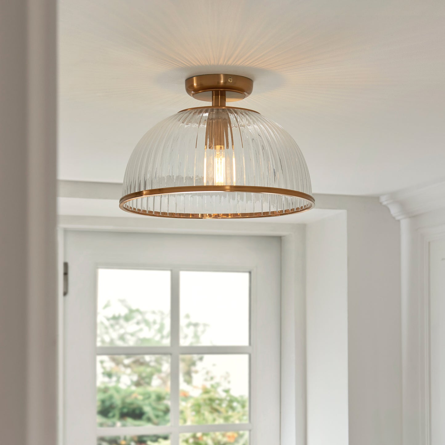 Somerset Domed Ceiling Light Vintage Brass – Brass