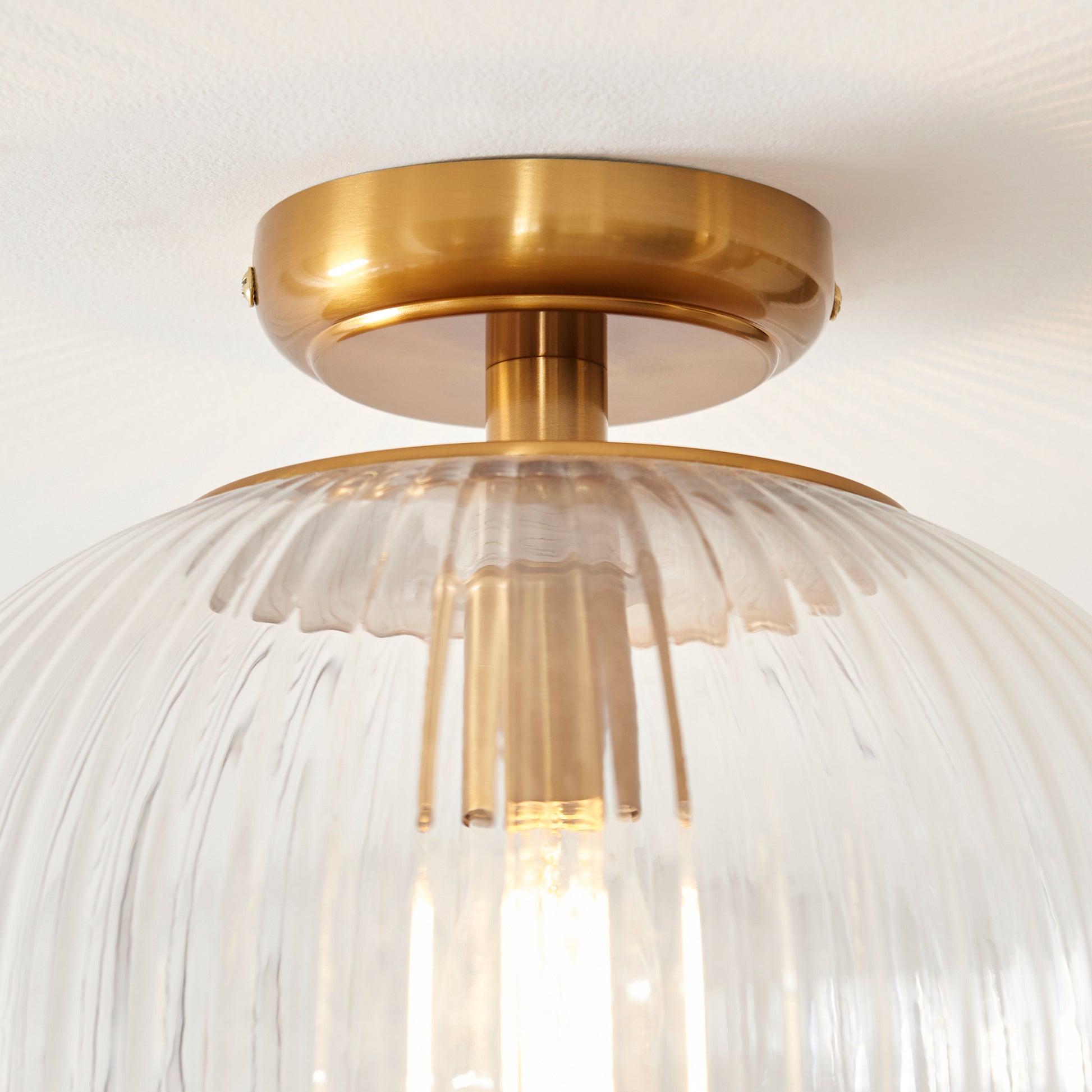Somerset Domed Ceiling Light Vintage Brass – Brass