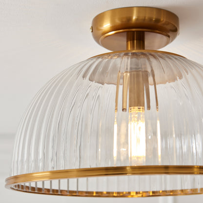 Somerset Domed Ceiling Light Vintage Brass – Brass