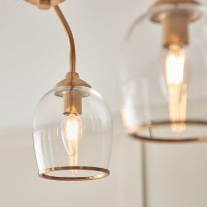 Ashcroft Ceiling 3 Light Brushed Aged Brass – Brass