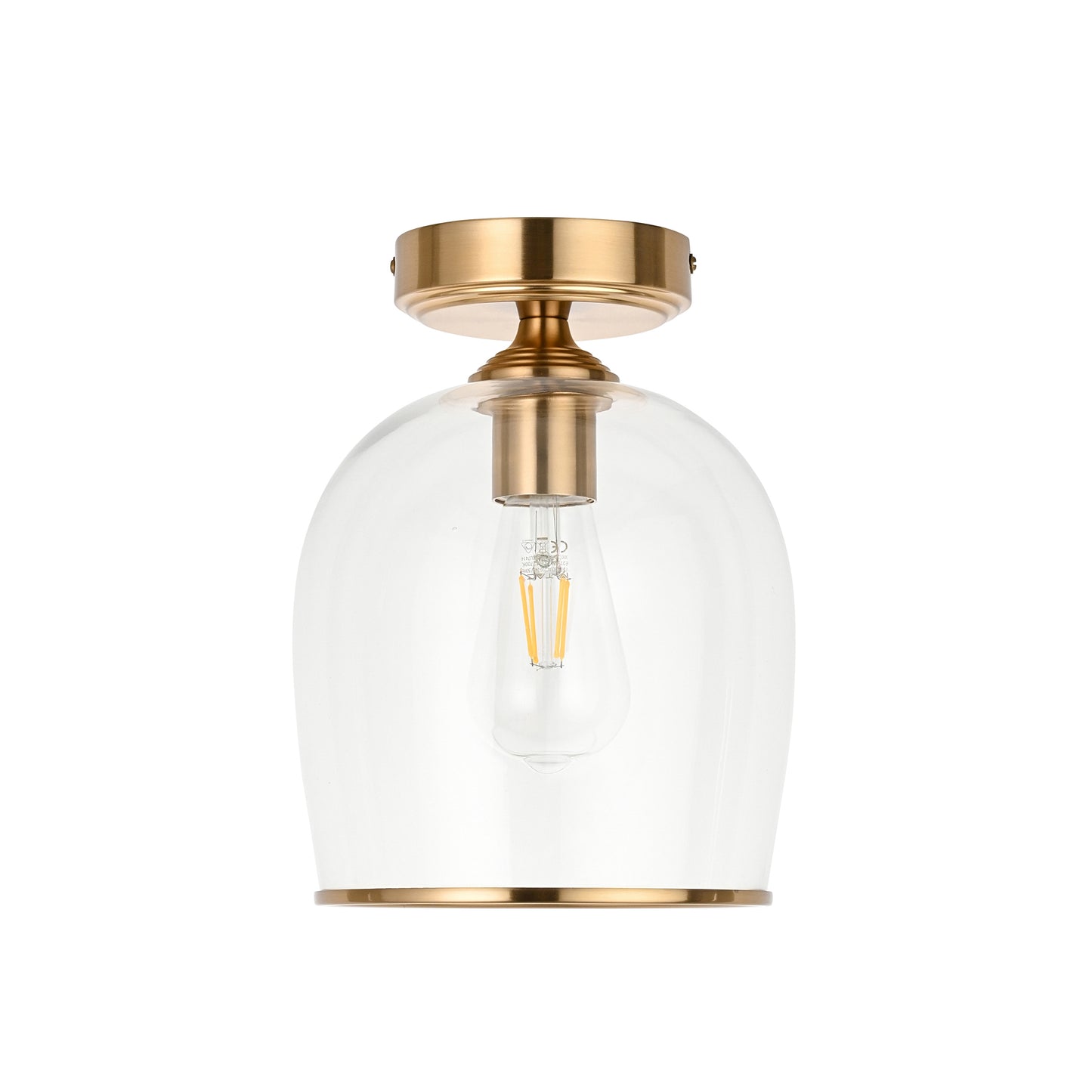 Ashcroft Ceiling 1 Light Brushed Aged Brass – Brass