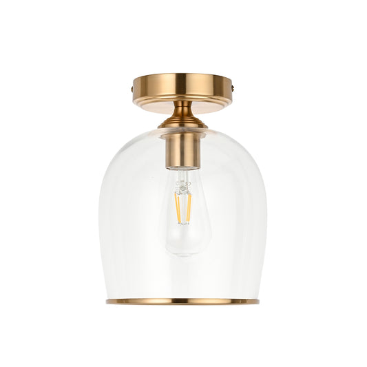 Ashcroft Ceiling 1 Light Brushed Aged Brass – Brass
