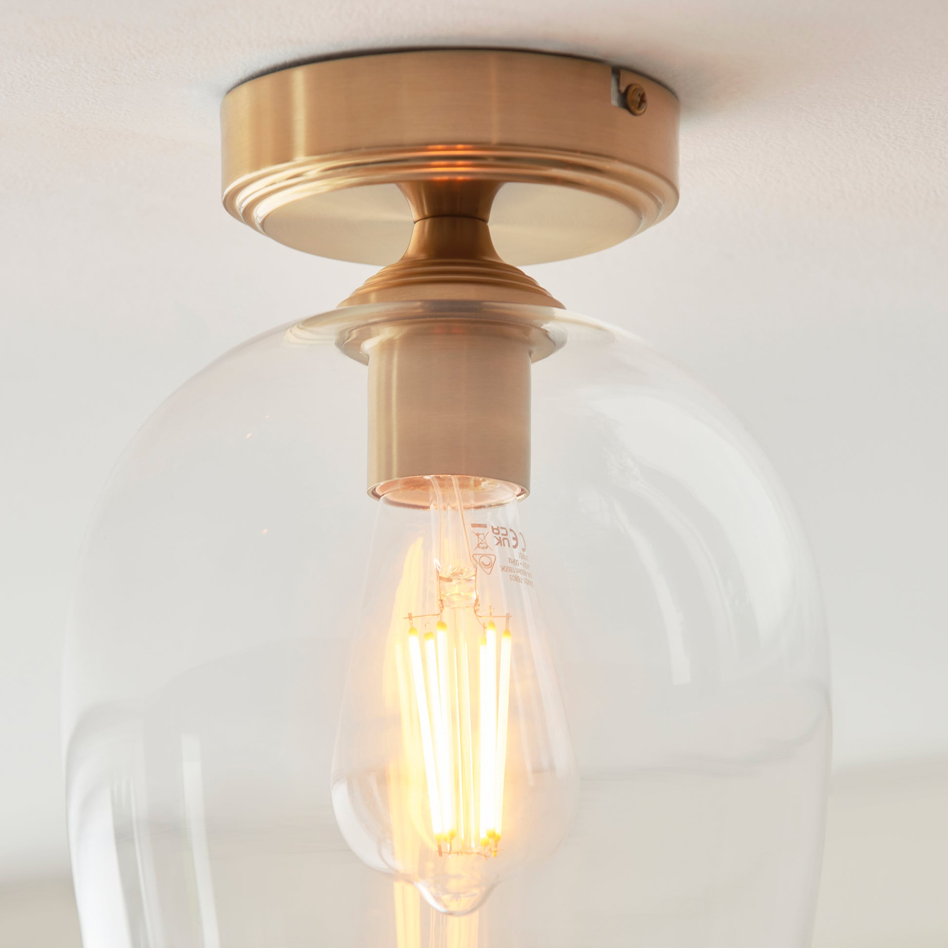 Ashcroft Ceiling 1 Light Brushed Aged Brass – Brass