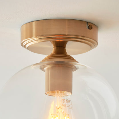 Ashcroft Ceiling 1 Light Brushed Aged Brass – Brass