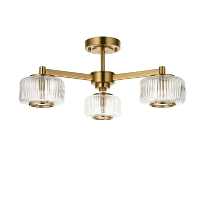 Stamford Ceiling Light Brushed Aged Brass – Brass