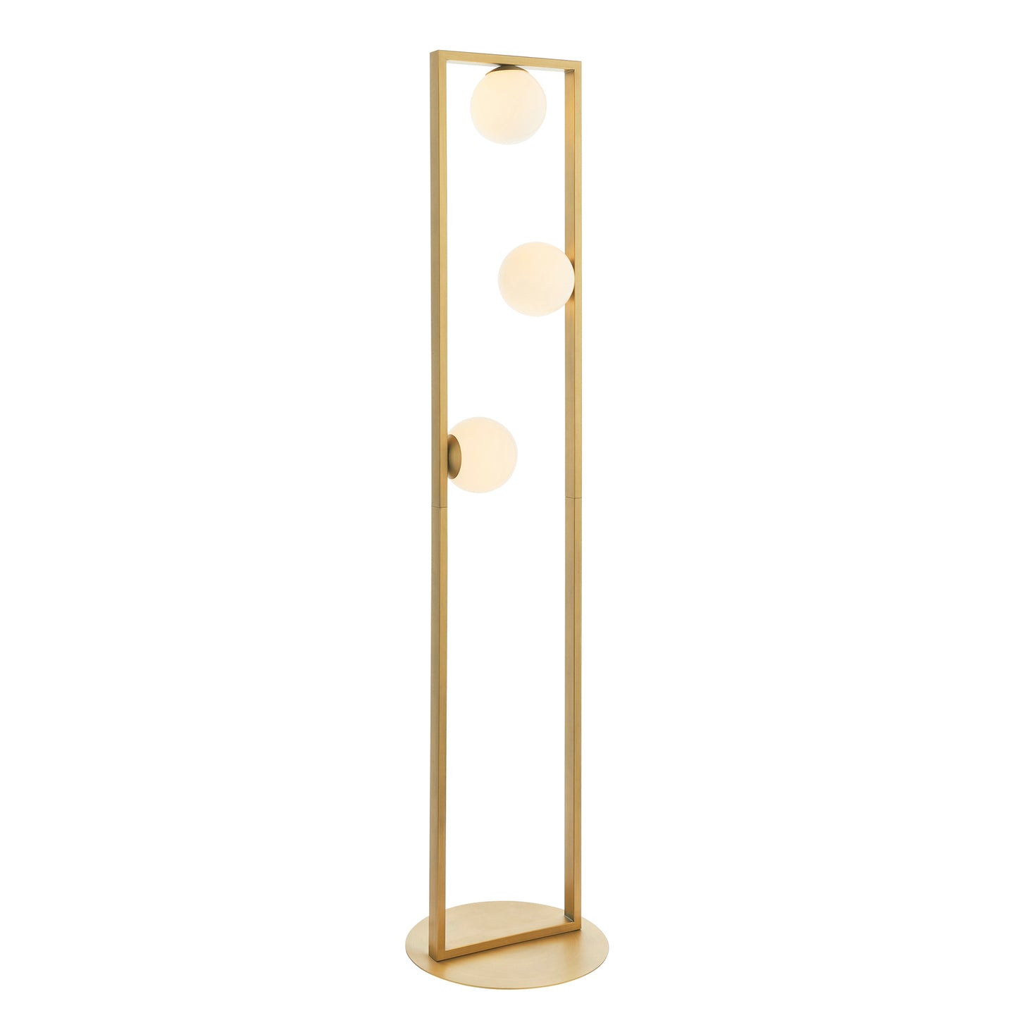 Teo 3 Floor Lamp Brushed Gold – Gold