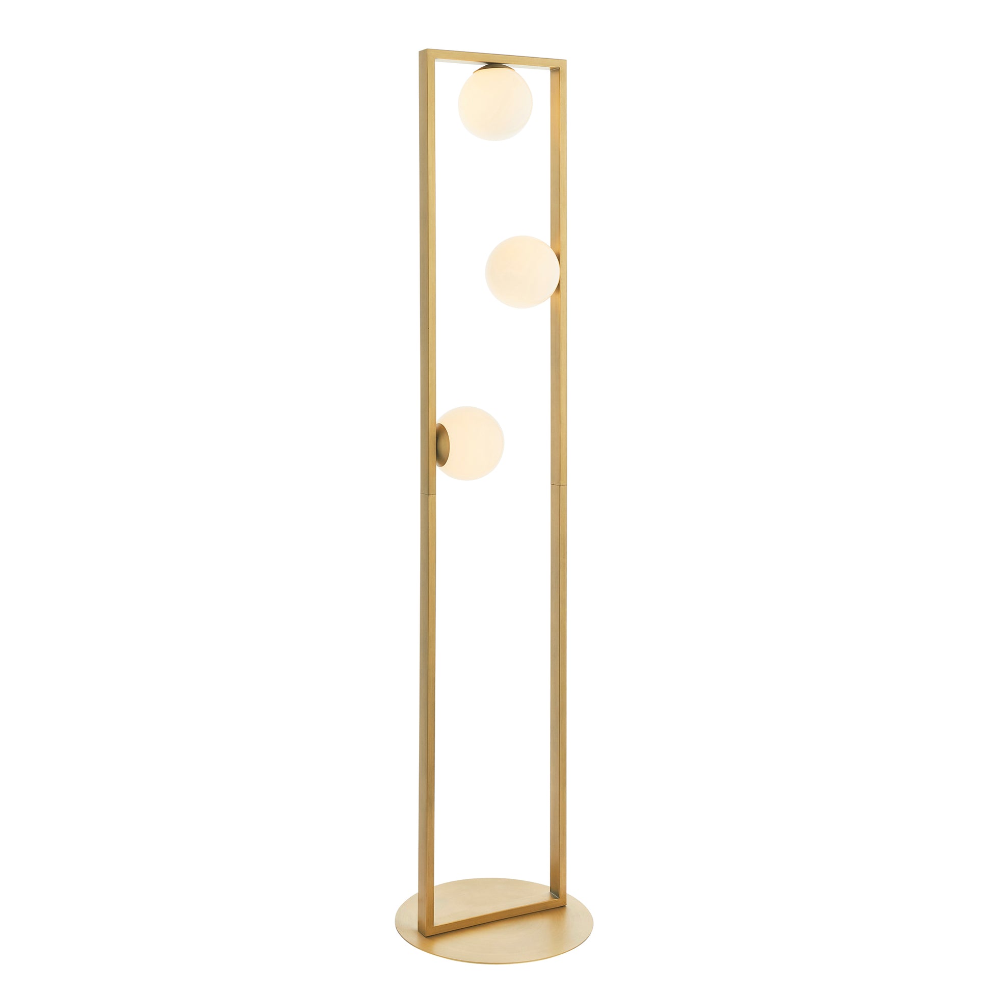 Teo 3 Floor Lamp Brushed Gold – Gold