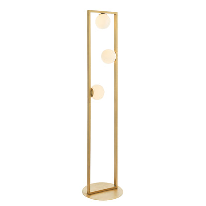 Teo 3 Floor Lamp Brushed Gold – Gold