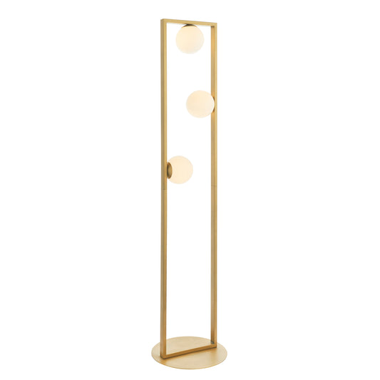Teo 3 Floor Lamp Brushed Gold – Gold