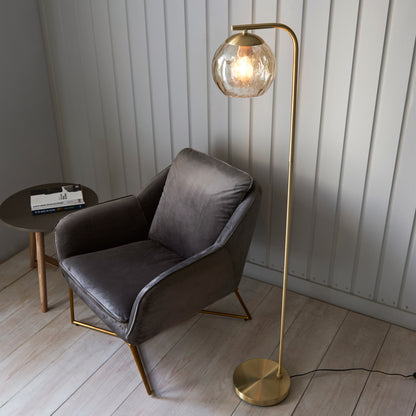Dimple 1 Floor Light Satin Gold – Brass