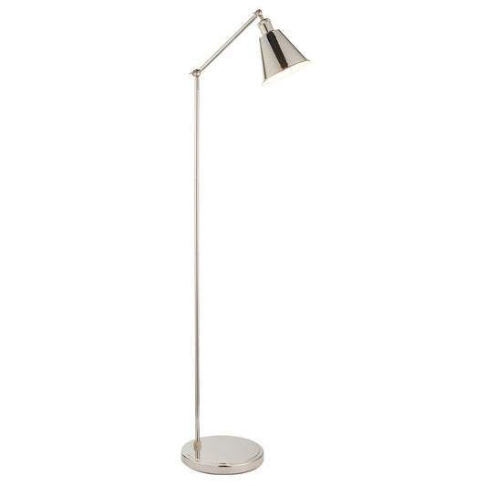 Hal Task Floor Lamp Bright Nickel – Nickel