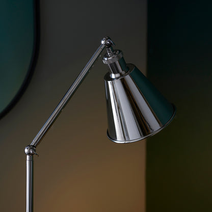 Hal Task Floor Lamp Bright Nickel – Nickel