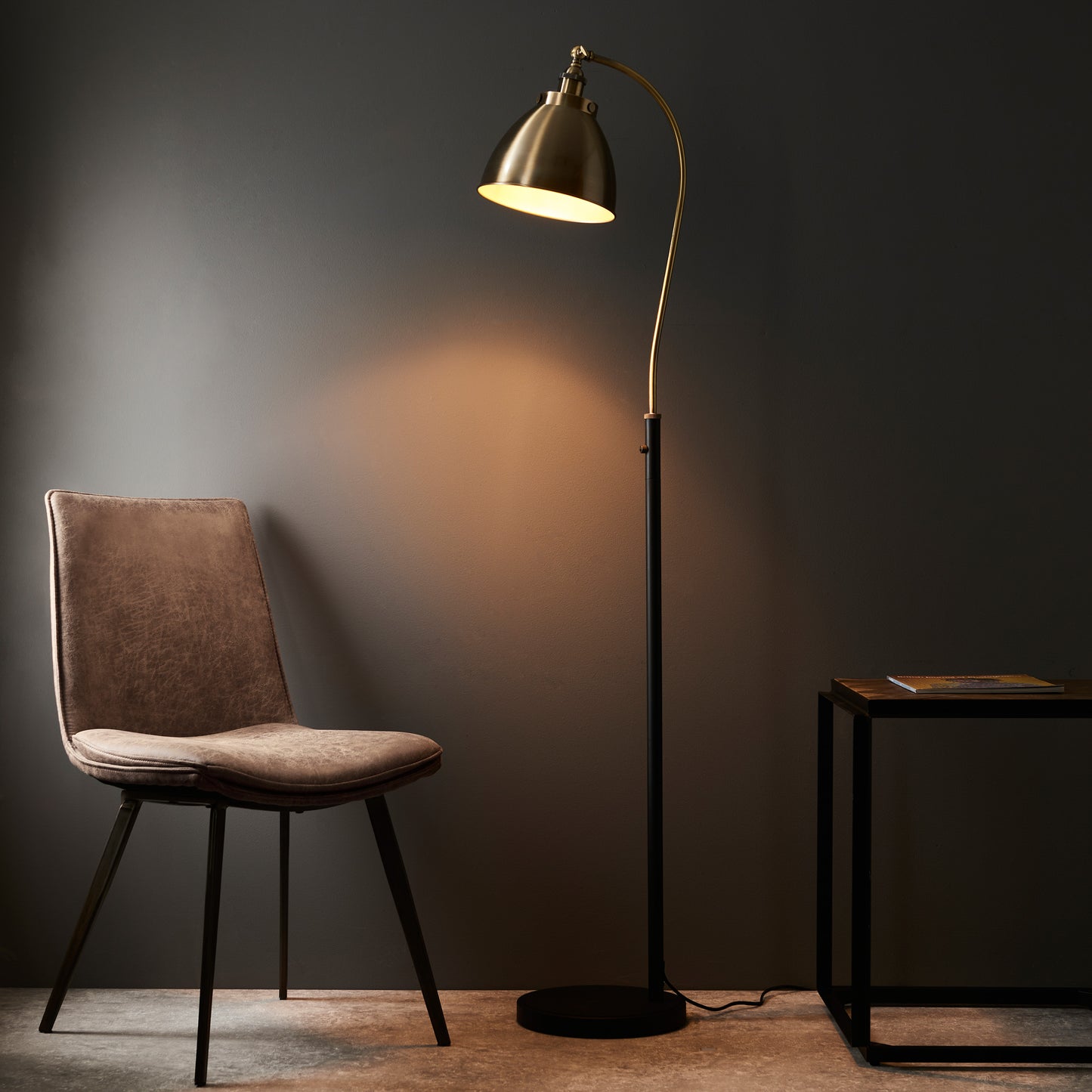 Franklin Floor Lamp Antique Brass – Pewter