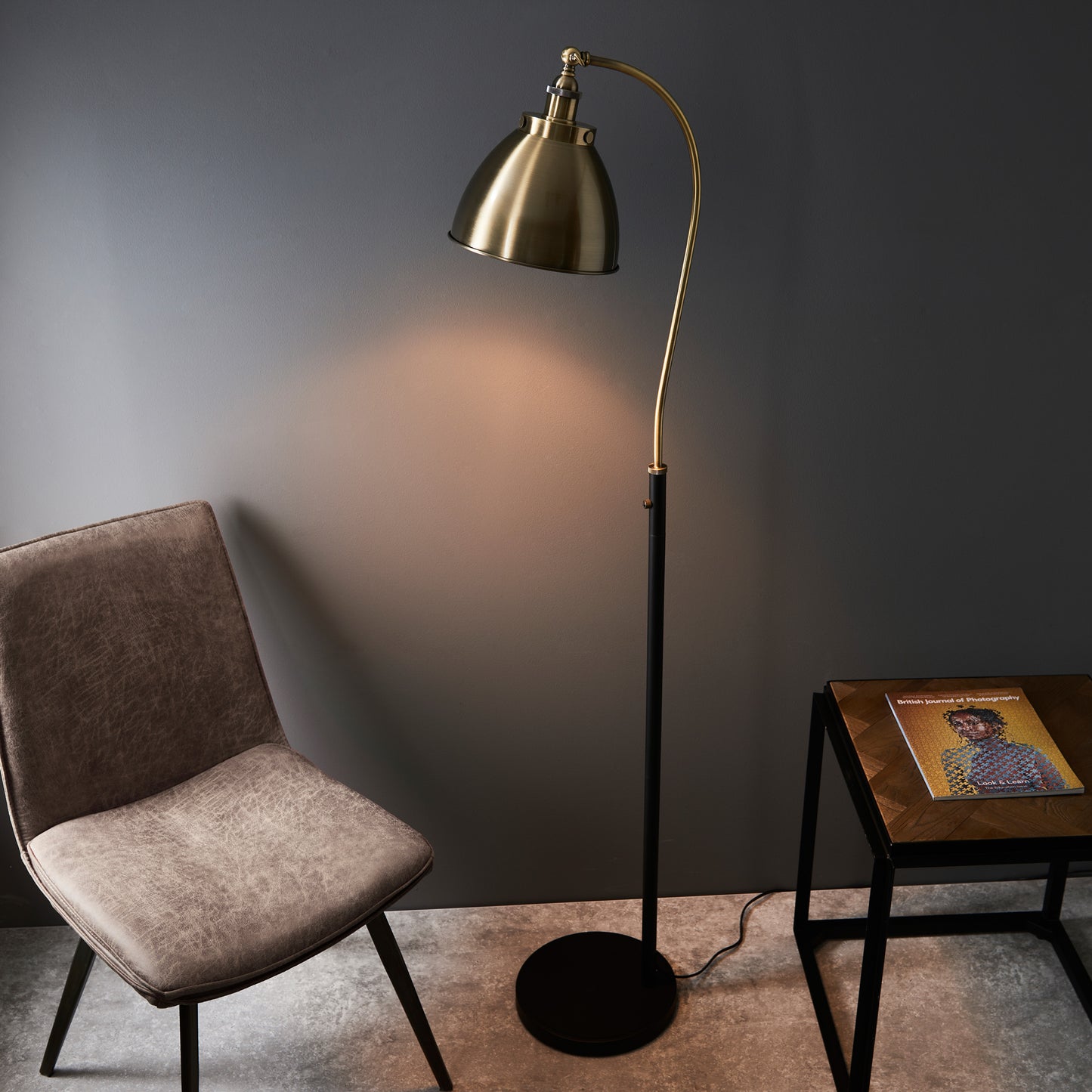 Franklin Floor Lamp Antique Brass – Pewter