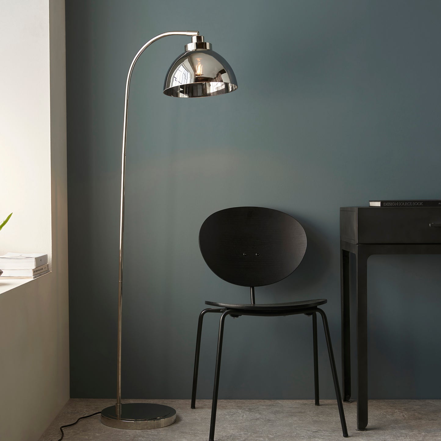 Caspa Floor Lamp Nickel – Nickel