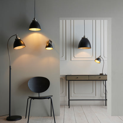 Franklin Floor Lamp Pewter – Black